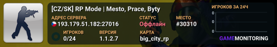 [CZ/SK] RP Mode | Mesto, Prace, Byty