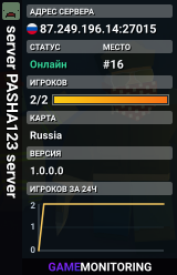 server PASHA123 server