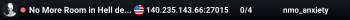 No More Room in Hell dedicated server