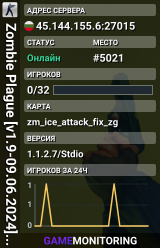 Zombie Plague [v1.9-09.06.2024] - Hosting by QGSHOSTING.COM