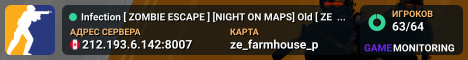 💈 Infection [ ZOMBIE ESCAPE ] [NIGHT ON MAPS] Old [ ZE Surf ZM ]