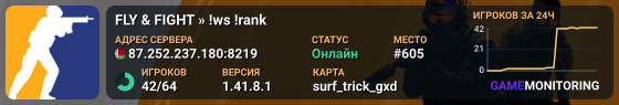 🔥 FLY & FIGHT » !ws !rank