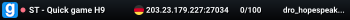 ST - Quick game H9