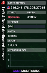 Left 4 Dead dedicated server
