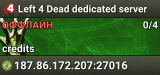 Left 4 Dead dedicated server