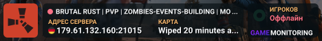 BRUTAL RUST | PVP | ZOMBIES-EVENTS-BUILDING | MONTHLY