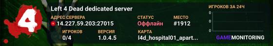 Left 4 Dead dedicated server