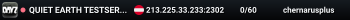 QUIET EARTH TESTSERVER