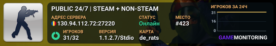PUBLIC 24/7 | STEAM + NON-STEAM