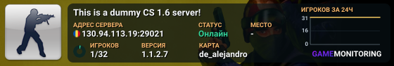 This is a dummy CS 1.6 server!