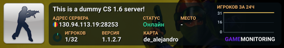 This is a dummy CS 1.6 server!