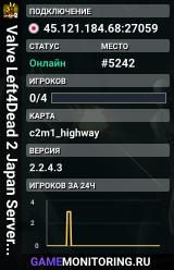Valve Left4Dead 2 Japan Server (srcds1023-tyo3.144.45)