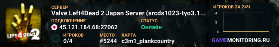 Valve Left4Dead 2 Japan Server (srcds1023-tyo3.144.48)
