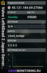 Valve Left4Dead 2 Japan Server (srcds1024-tyo3.144.52)