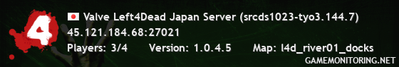 Valve Left4Dead Japan Server (srcds1023-tyo3.144.7)