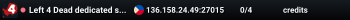 Left 4 Dead dedicated server