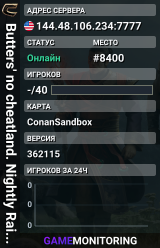 Butters' no cheatland. Nightly Raids. 3x and reduced timers.