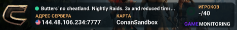 Butters' no cheatland. Nightly Raids. 3x and reduced timers.