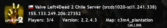 Valve Left4Dead 2 Chile Server (srcds1020-scl1.241.338)
