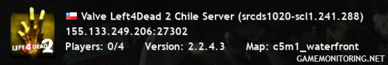 Valve Left4Dead 2 Chile Server (srcds1020-scl1.241.288)