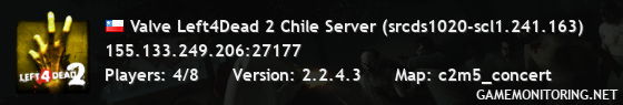 Valve Left4Dead 2 Chile Server (srcds1020-scl1.241.163)