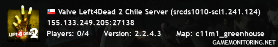 Valve Left4Dead 2 Chile Server (srcds1010-scl1.241.124)