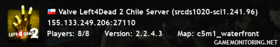 Valve Left4Dead 2 Chile Server (srcds1020-scl1.241.96)