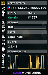 Valve Left4Dead 2 Chile Server (srcds1010-scl1.241.185)