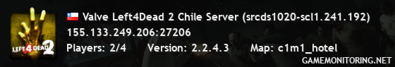 Valve Left4Dead 2 Chile Server (srcds1020-scl1.241.192)