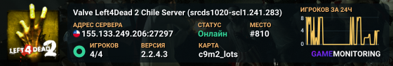 Valve Left4Dead 2 Chile Server (srcds1020-scl1.241.283)