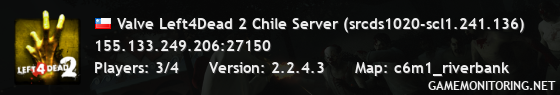 Valve Left4Dead 2 Chile Server (srcds1020-scl1.241.136)