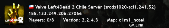 Valve Left4Dead 2 Chile Server (srcds1020-scl1.241.52)