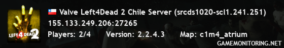 Valve Left4Dead 2 Chile Server (srcds1020-scl1.241.251)