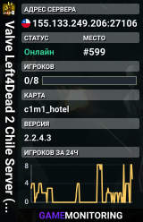 Valve Left4Dead 2 Chile Server (srcds1020-scl1.241.92)