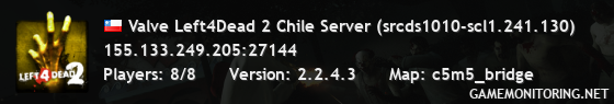 Valve Left4Dead 2 Chile Server (srcds1010-scl1.241.130)