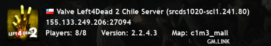 Valve Left4Dead 2 Chile Server (srcds1020-scl1.241.80)