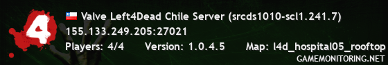 Valve Left4Dead Chile Server (srcds1010-scl1.241.7)