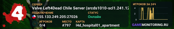 Valve Left4Dead Chile Server (srcds1010-scl1.241.12)