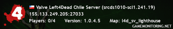 Valve Left4Dead Chile Server (srcds1010-scl1.241.19)