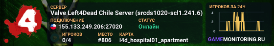 Valve Left4Dead Chile Server (srcds1020-scl1.241.6)
