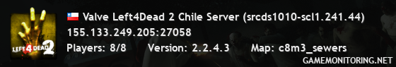 Valve Left4Dead 2 Chile Server (srcds1010-scl1.241.44)