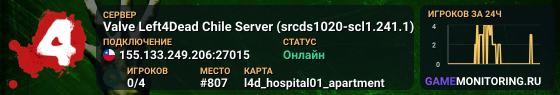 Valve Left4Dead Chile Server (srcds1020-scl1.241.1)