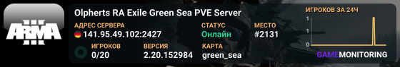 Olpherts RA Exile Green Sea PVE Server