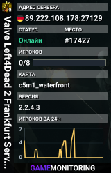 Valve Left4Dead 2 Frankfurt Server (srcds1002-fra-dpkt.429.115)