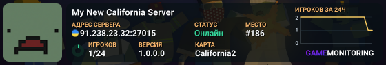 My New California Server