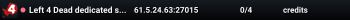 Left 4 Dead dedicated server