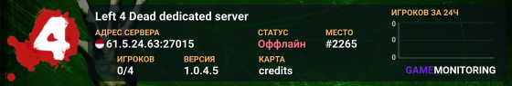 Left 4 Dead dedicated server