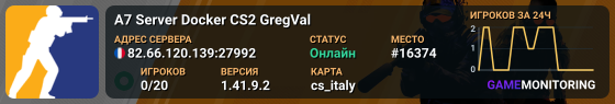 A7 Server Docker CS2 GregVal
