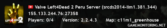 Valve Left4Dead 2 Peru Server (srcds2014-lim1.381.344)