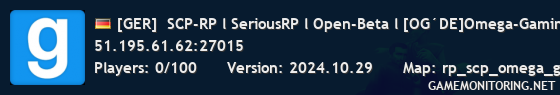 [GER]  SCP-RP l SeriousRP l Open-Beta l [OG´DE]Omega-Gaming.de